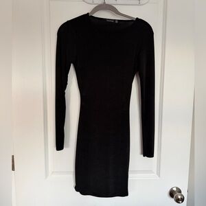 Boohoo Classic Black Long Sleeve Dress